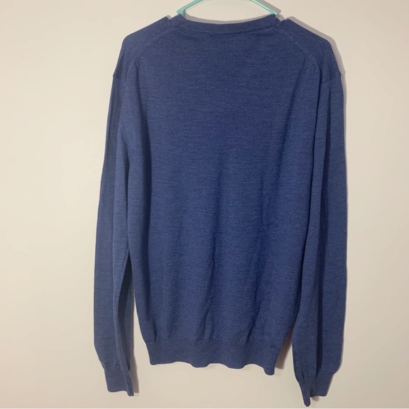 EUC Marco Fiori Merino Wool V-neck Mens Sweater Size L - Picture 9 of 12